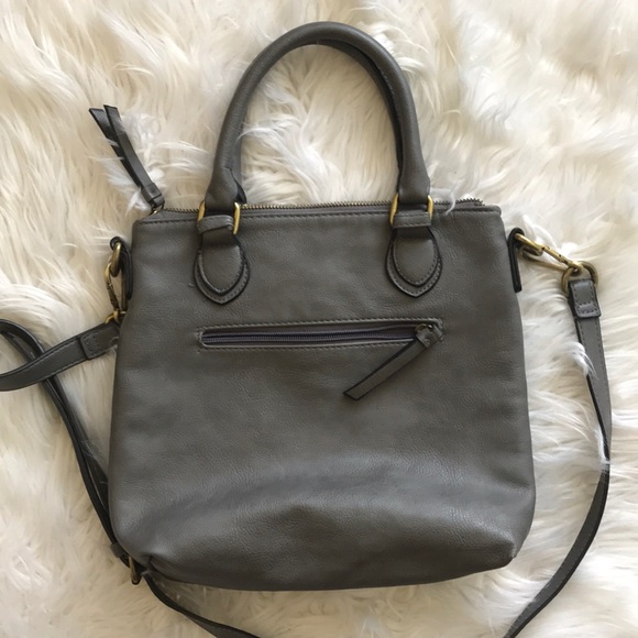 Merona Gray Cuir Leather Handbag - Picture 8 of 10